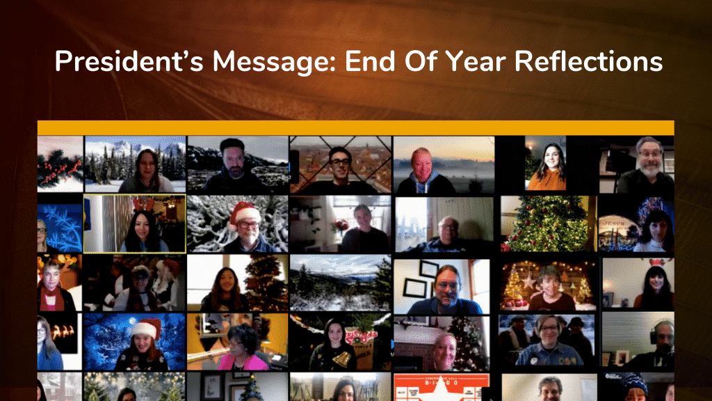 Presidents Message End Of Year Reflections