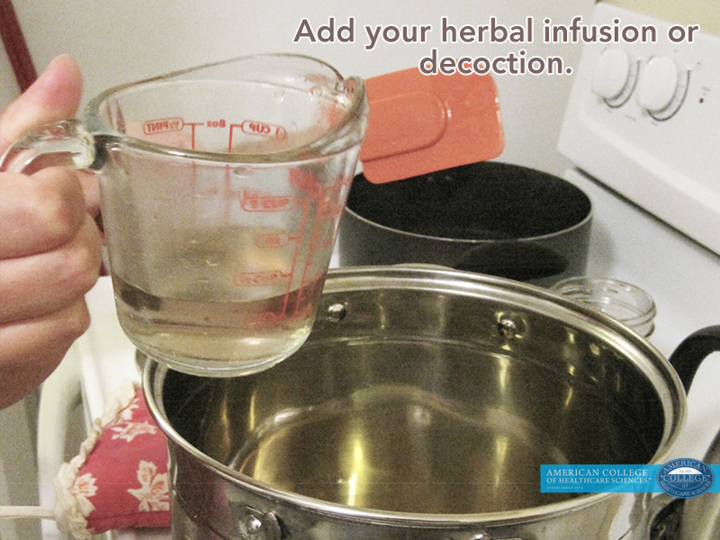Herb infusion for your homemade herbal moisturizer