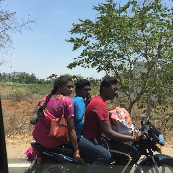 Family on motorcycle India