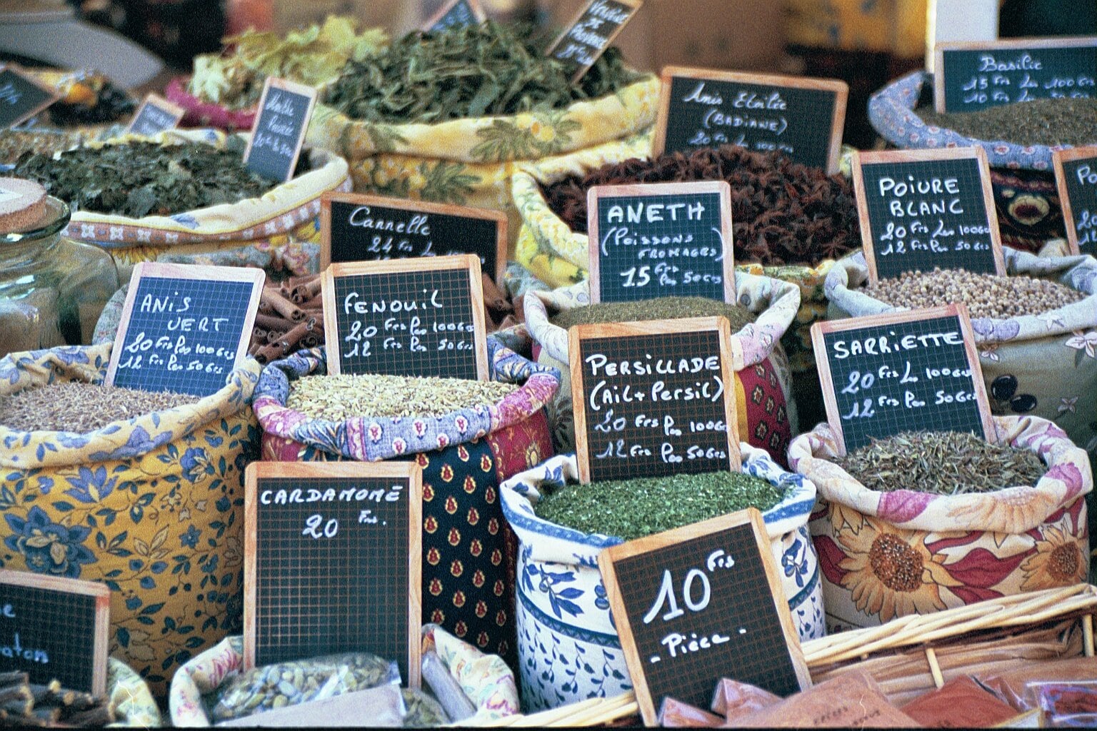Herb market in France