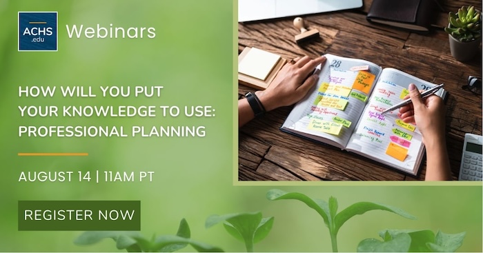 How Will You Put Your Knowledge to Use - Professional Planning webinar