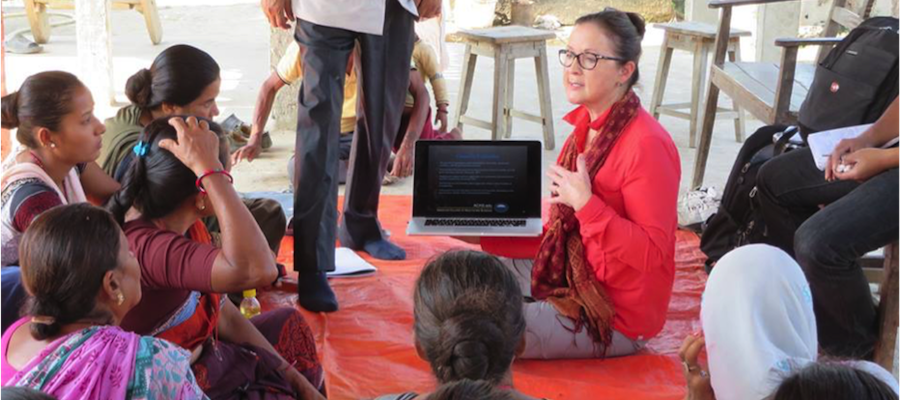 Dorene Petersen teaching women in Nepal