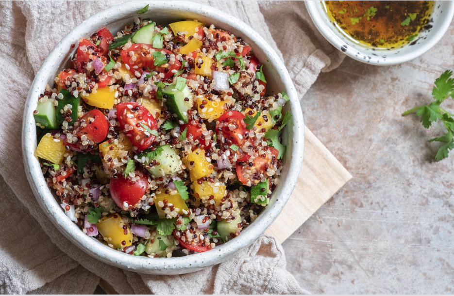 vegan quinoa Greek salad