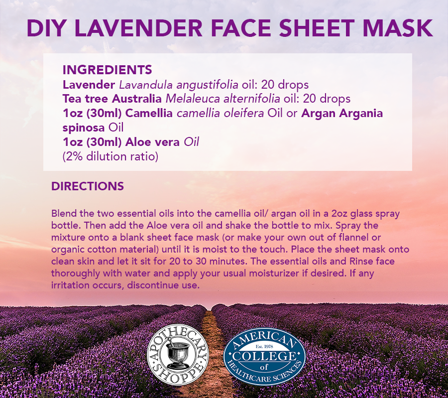 updated DIY LAVENDER FACE SHEET MASK recipe