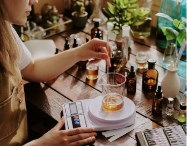 Testing and weighing essential oils