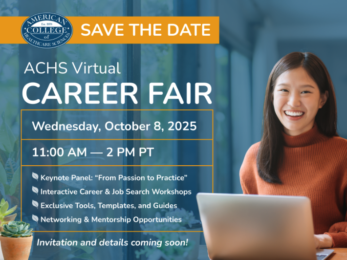 Girl on laptop attending career fair