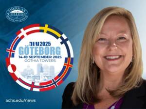 ACHS President Tracey Abell and the IFEAT Conference 2025 Logo