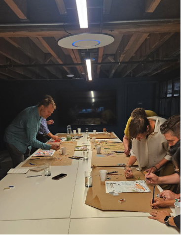 Working on art projects at the BLD PNW 2025 Conference