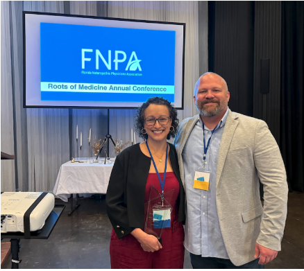 ACHS Dean of Herbal Medicine, Dr. Judith Thompson, with FNPA President, Dr. Todd Robinson.