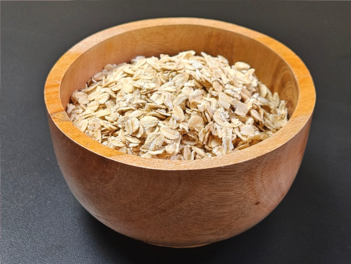 wooden bowl of steel cut oats