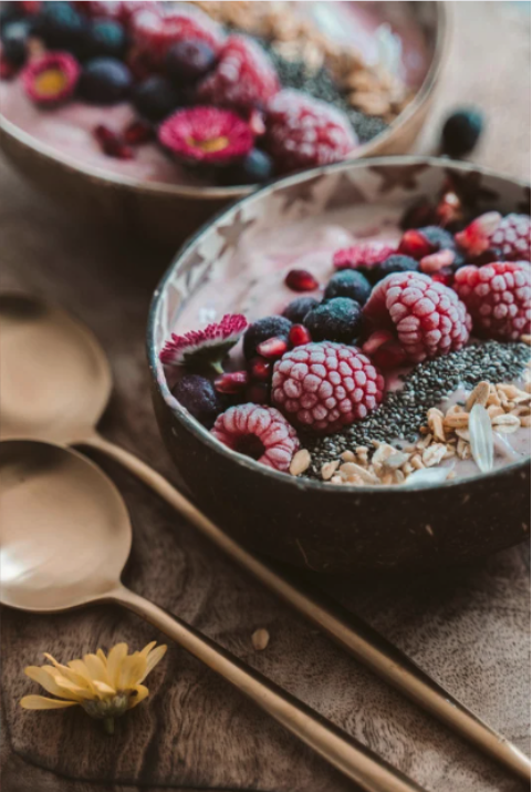 Heart Health Yogurt bowl with oats, berries, seeds