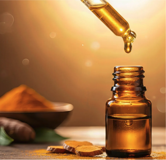 Turmeric essential oil bottle
