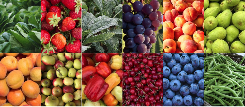 12 produce items with highest pesticide residue loads