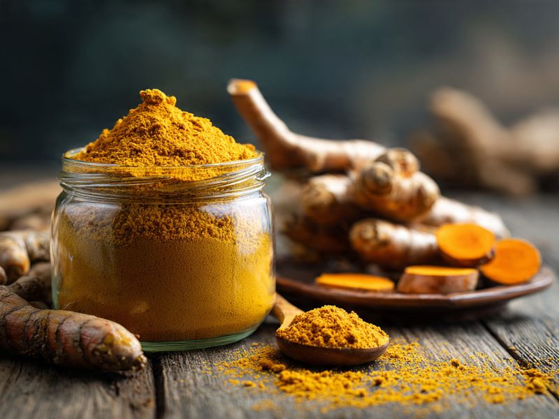 Turmeric root and turmeric powder