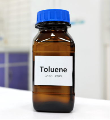 A bottle of Toluene