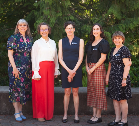 Amanda Lattin, Judith Thompson, Patricia Kaufman, Ashley Chou, and Lori Holdren