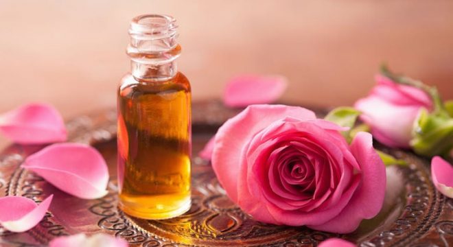 26749024 - rose flower and essential oil  spa and aromatherapy