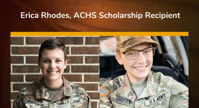 Erica Rhodes, ACHS Scholarship Recipient